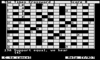 Pantallazo de The Times Computer Crosswords Volume 1 para Atari ST