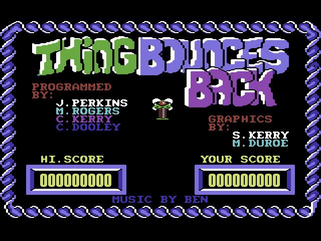 Pantallazo de Thing Bounces Back para Commodore 64