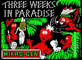 Pantallazo de Three Weeks In Paradise para Amstrad CPC