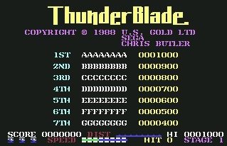 Pantallazo de ThunderBlade para Commodore 64