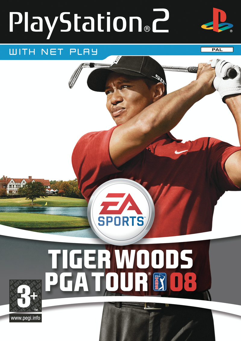 Caratula de Tiger Woods PGA Tour 08 para PlayStation 2