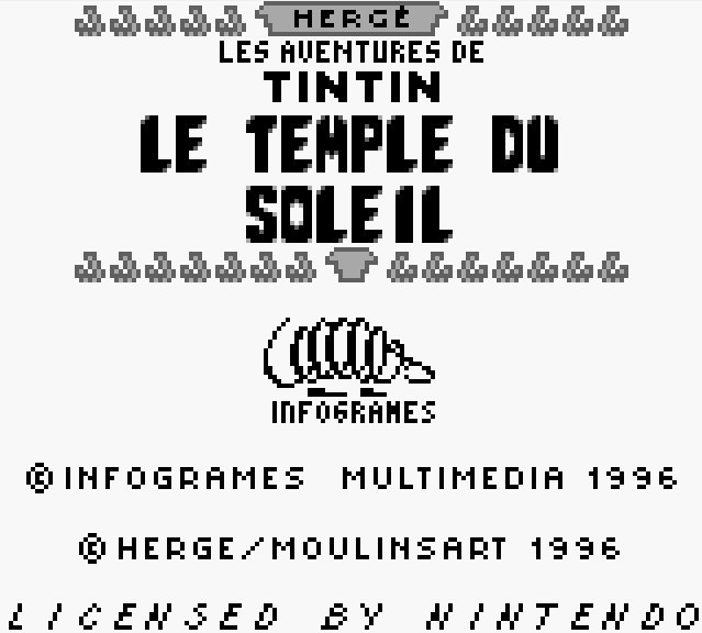 Pantallazo de TinTin - Le Temple du Soleil para Game Boy
