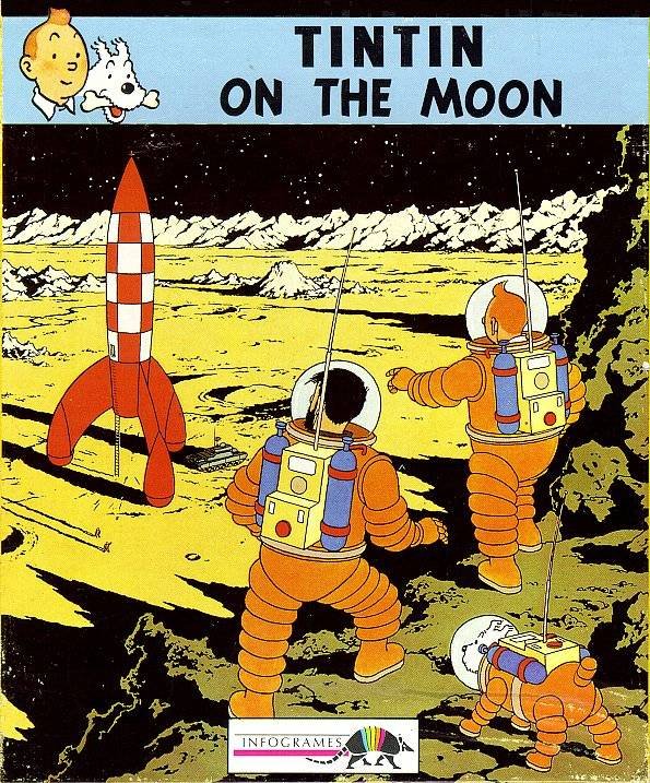 Caratula de Tintin on the Moon para Amiga