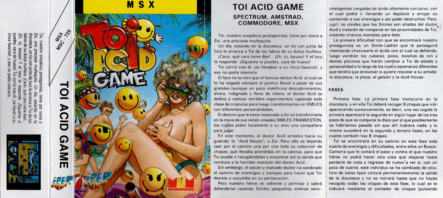 Caratula de Toi Acid Game para MSX