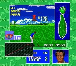 Pantallazo de Top Pro Golf para Sega Megadrive