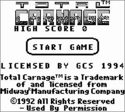 Pantallazo de Total Carnage para Game Boy
