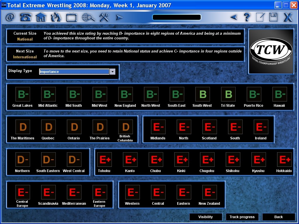 Pantallazo de Total Extreme Wrestling 2008 para PC