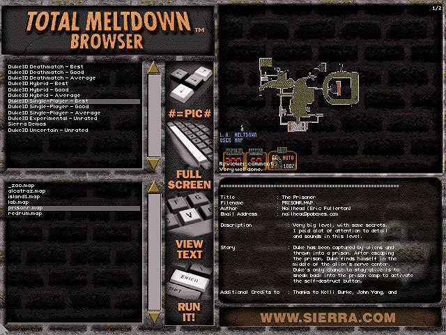 Pantallazo de Total Meltdown: Tools & Software Arsenal for Duke Nukem 3D para PC