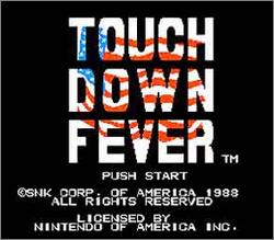 Pantallazo de Touchdown Fever para Nintendo (NES)
