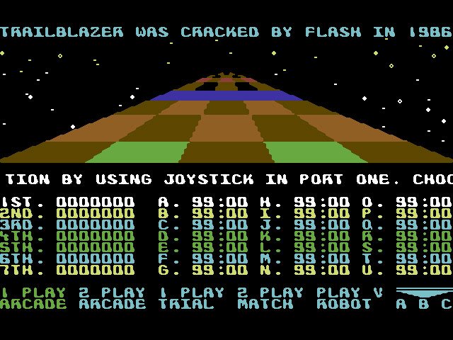 Pantallazo de Trailblazer para Commodore 64