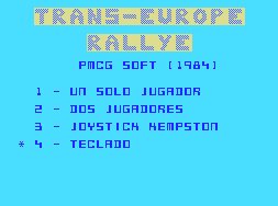 Pantallazo de Trans-Europe Rallye para MSX