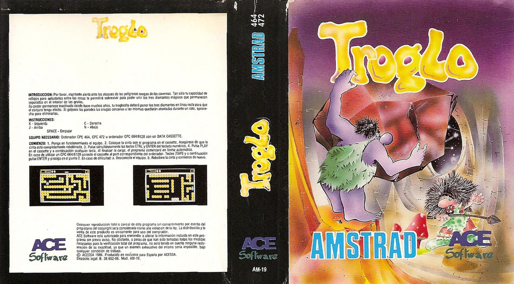 Caratula de Troglo para Amstrad CPC