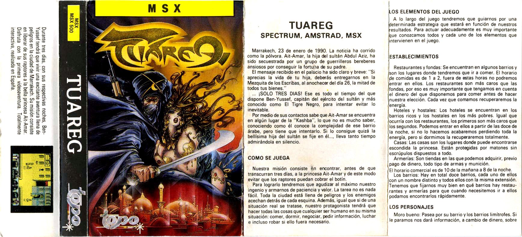 Caratula de Tuareg para MSX
