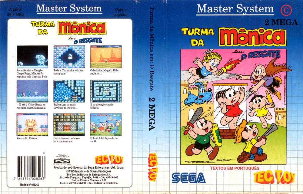 Caratula de Turma da Monica em O resgate para Sega Master System