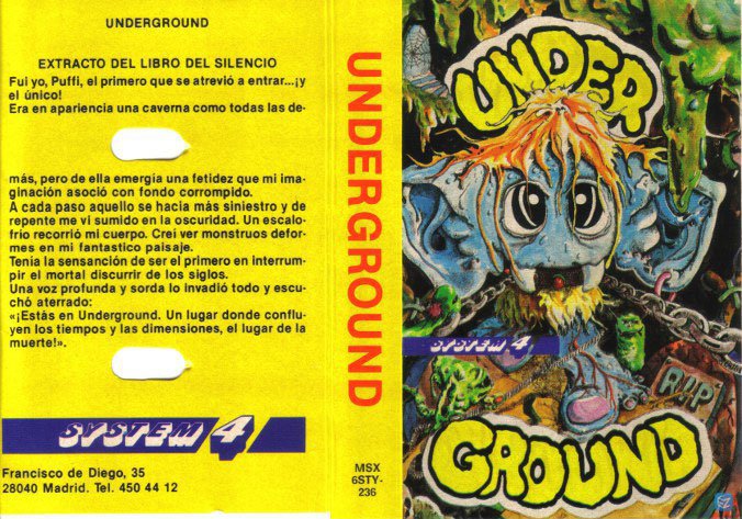Caratula de Underground para MSX
