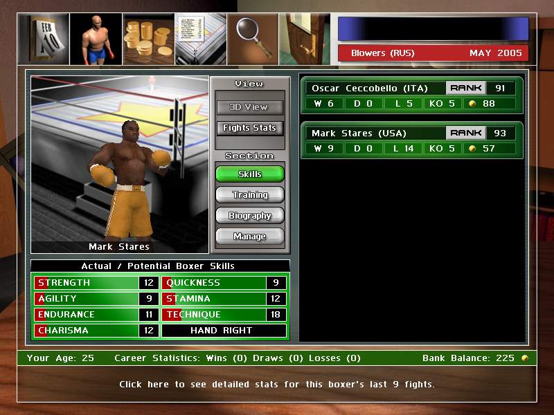 Pantallazo de Universal boxing manager para PC