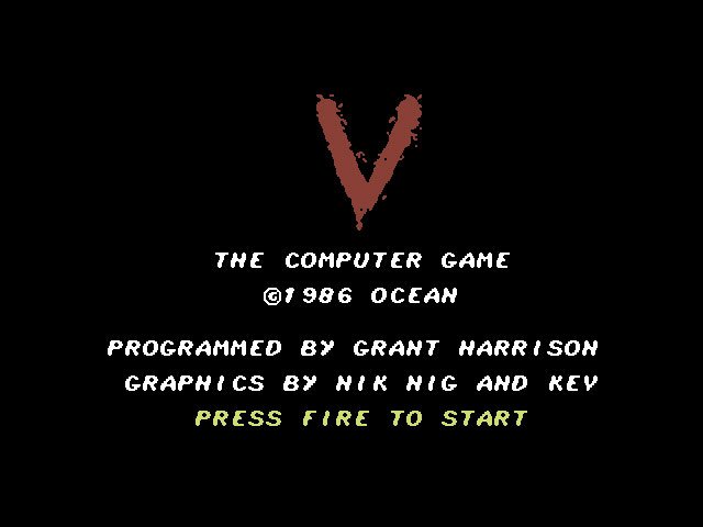 Pantallazo de V the Computer Game para Commodore 64