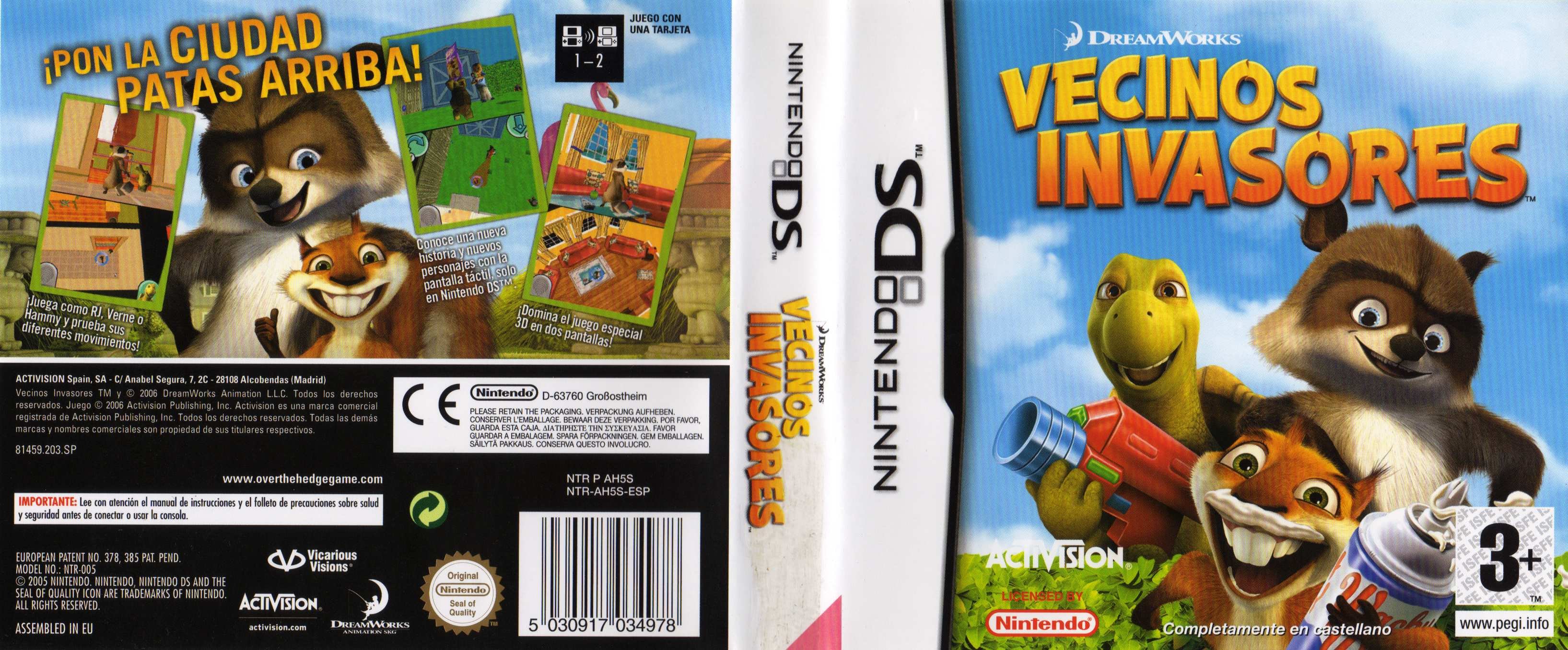 Caratula de Vecinos Invasores para Nintendo DS