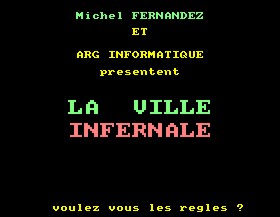 Pantallazo de Ville Infernale, La para Amstrad CPC