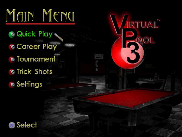 Pantallazo de Virtual Pool 3 para PlayStation