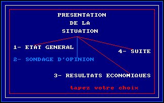 Pantallazo de Votez Pour Moi para Amstrad CPC