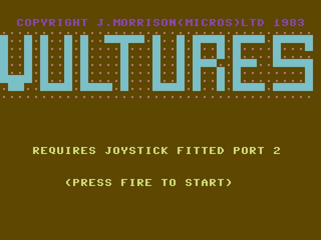 Pantallazo de Vultures para Commodore 64
