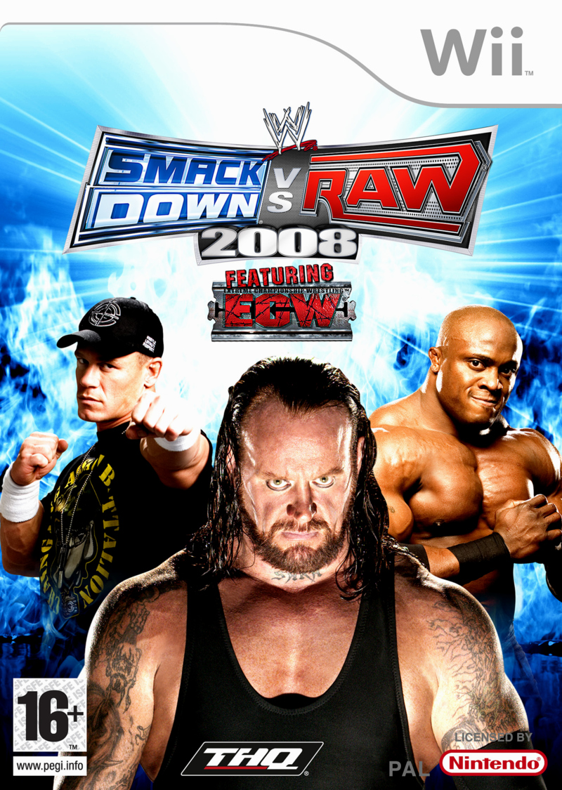 Caratula de WWE SmackDown vs. RAW 2008 para Wii