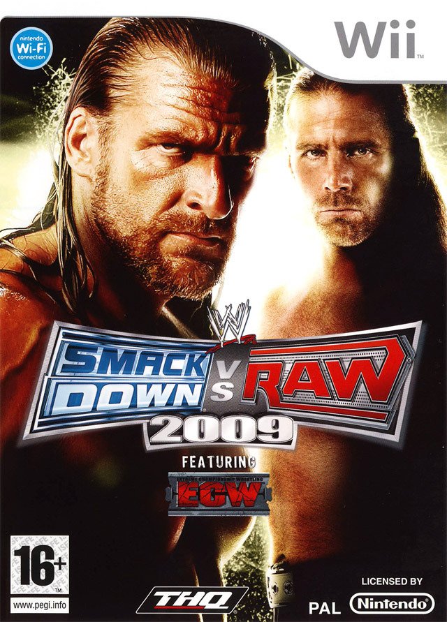 Caratula de WWE SmackDown vs. Raw 2009 para Wii