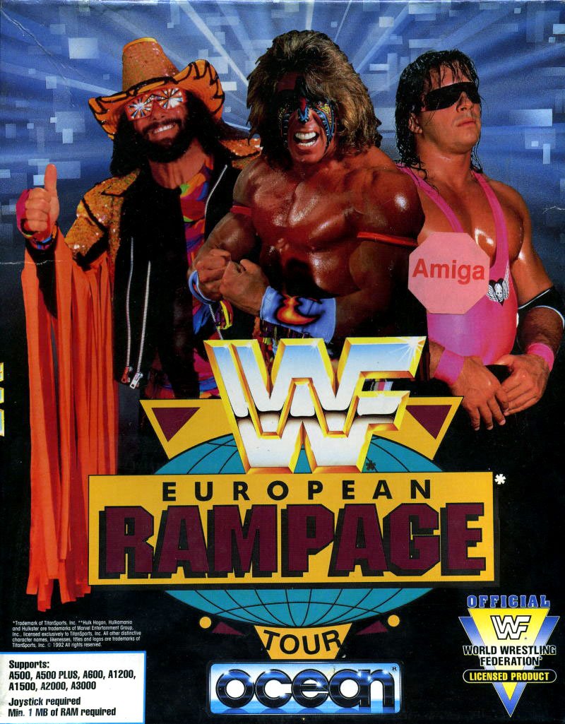Caratula de WWF European Rampage Tour para Amiga