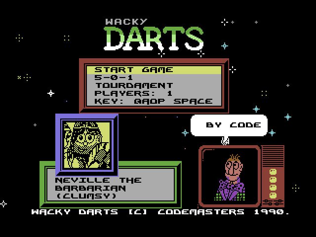 Pantallazo de Wacky Darts para Commodore 64