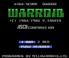 Pantallazo de Warroid para MSX