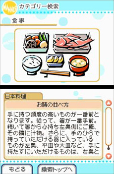 Pantallazo de Watashi no Happy Manner Book (Japonés) para Nintendo DS