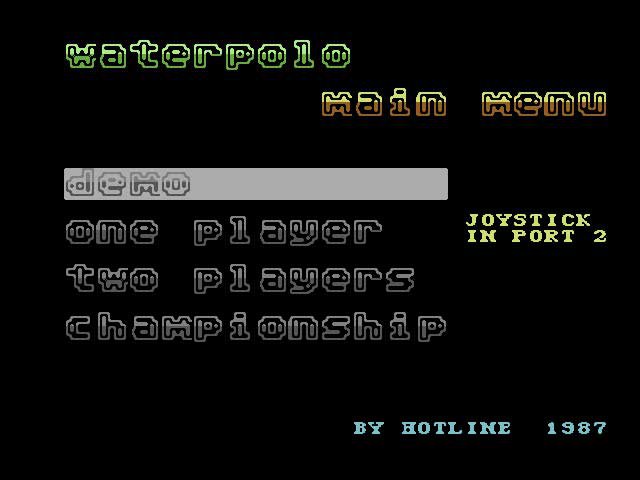 Pantallazo de Waterpolo para Commodore 64