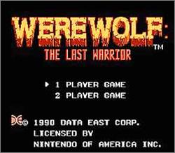 Pantallazo de Werewolf: The Last Warrior para Nintendo (NES)