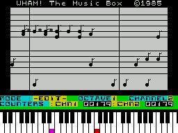 Pantallazo de Wham! The Music Box para Spectrum