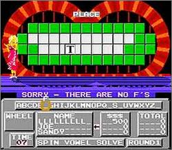 Pantallazo de Wheel of Fortune Featuring Vanna White para Nintendo (NES)
