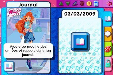 Pantallazo de Winx Club: Secret Diary 2009 para Nintendo DS