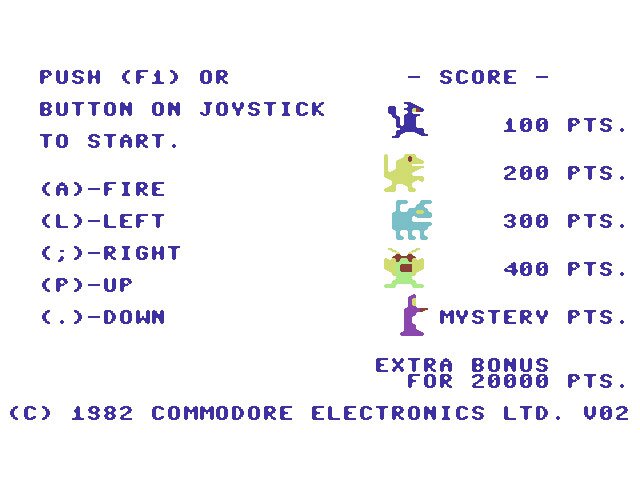 Pantallazo de Wizard of Wor para Commodore 64