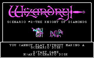 Pantallazo de Wizardry: Knight of Diamonds -- The Second Scenario para PC