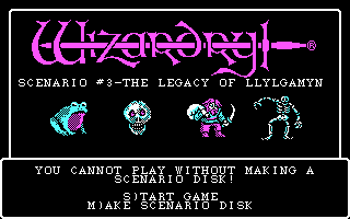 Pantallazo de Wizardry: Legacy of Llylgamyn -- The Third Scenario para PC