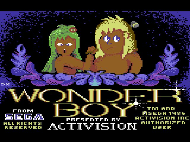 Pantallazo de Wonderboy para Commodore 64