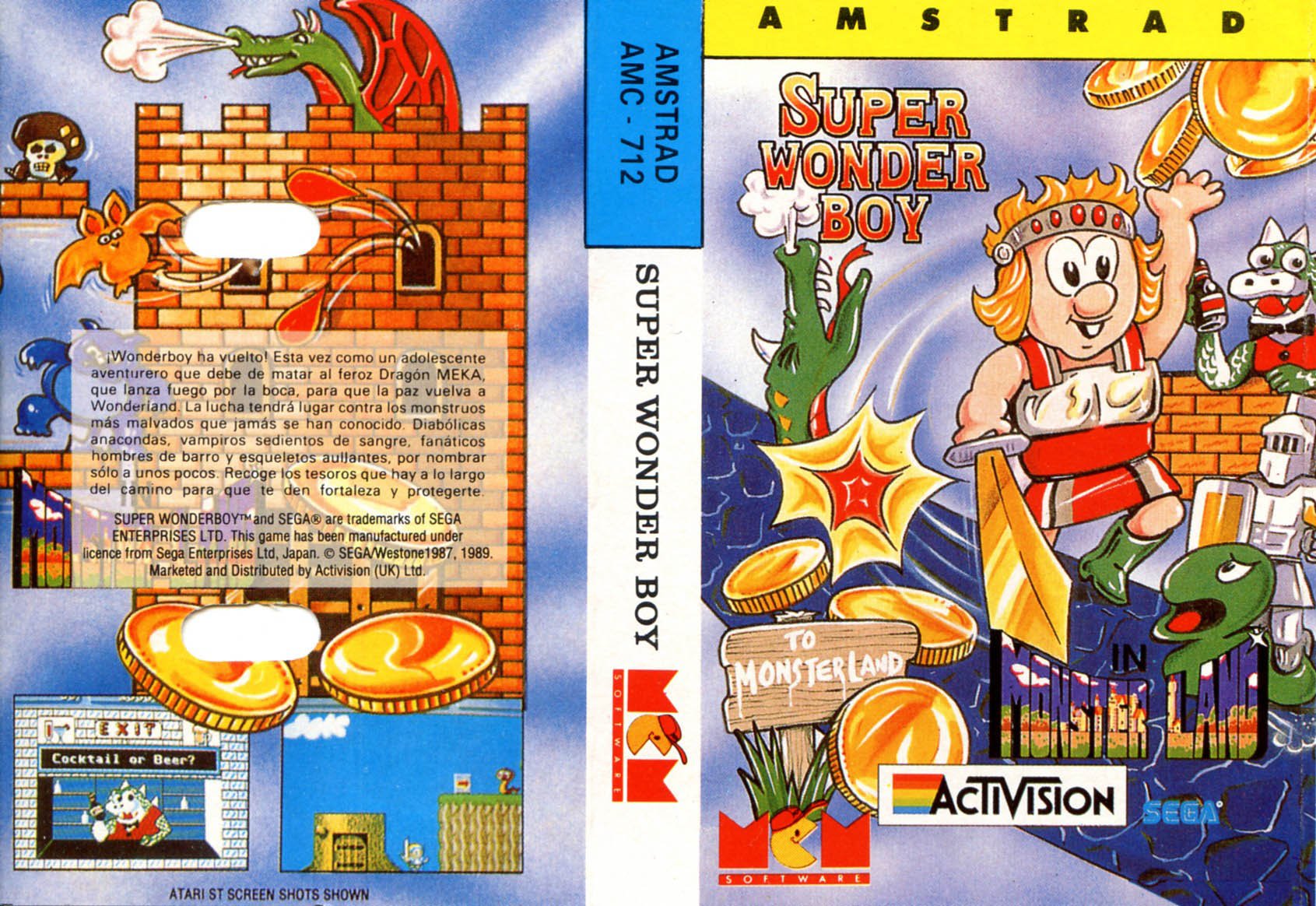 Caratula de Wonderboy para Amstrad CPC