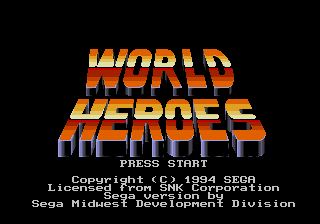 Pantallazo de World Heroes para Sega Megadrive