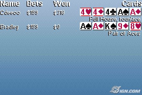 Pantallazo de World Poker Tour 2K6 para Game Boy Advance