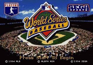 Pantallazo de World Series Baseball para Sega Megadrive