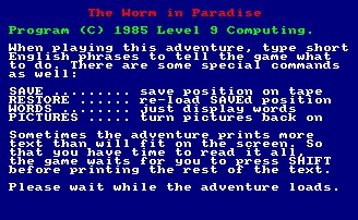 Pantallazo de Worm In Paradise, The para Amstrad CPC