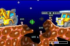 Pantallazo de Worms World Party para Game Boy Advance