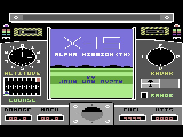 Pantallazo de X-15 Alpha Mission para Commodore 64
