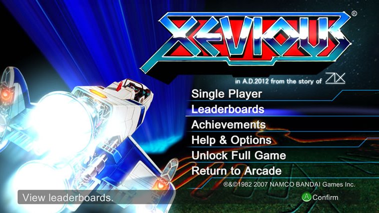 Pantallazo de Xevious (Xbox Live Arcade) para Xbox 360