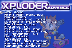 Pantallazo de Xploder Advance para Game Boy Advance